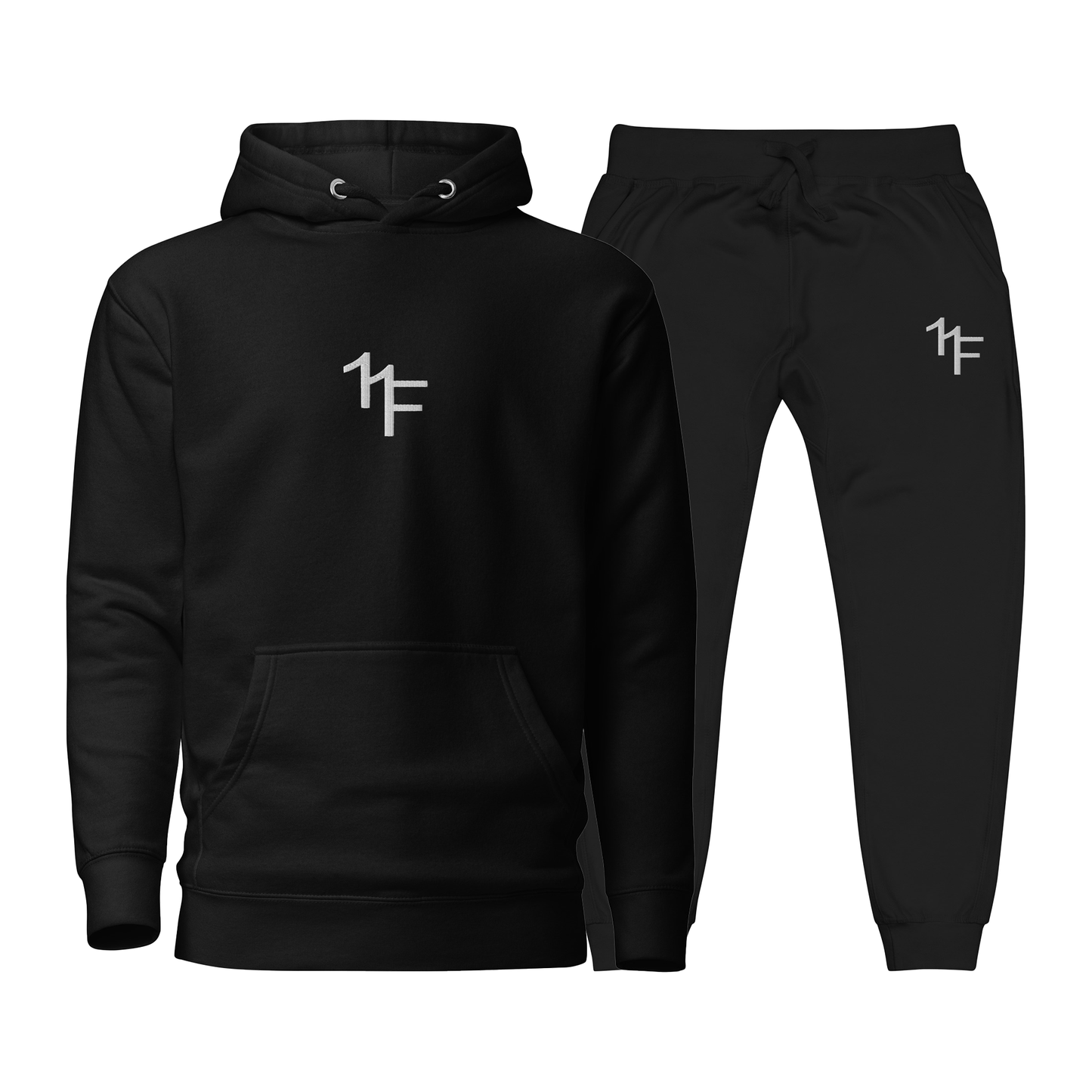 BLACK - NF EMBROIDERED TRACKSUIT